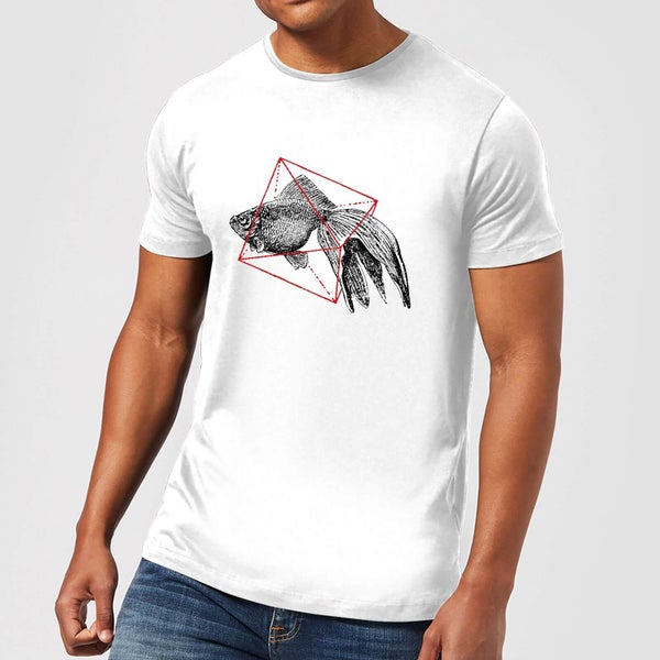 Florent Bodart Fish In Geometry Men's T-Shirt - White
