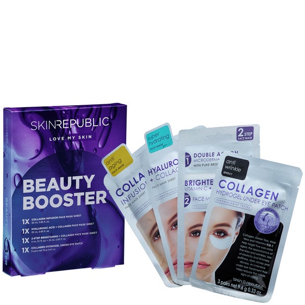 Coffret Presente (4 produtos) Beauty Booster da Skin Republic (Inclui uma máscara grátis)