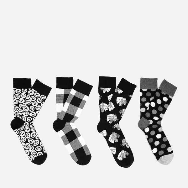 Happy Socks Men's Black & White Gift Box - Black - UK 7.5-11.5