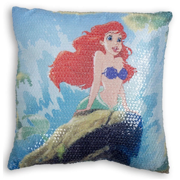 Little Mermaid Sequin Shellfie Square Cushion