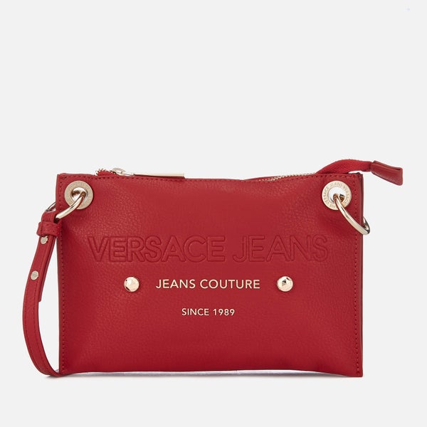 Versace Jeans Women's Logo Cross Body Bag - Red