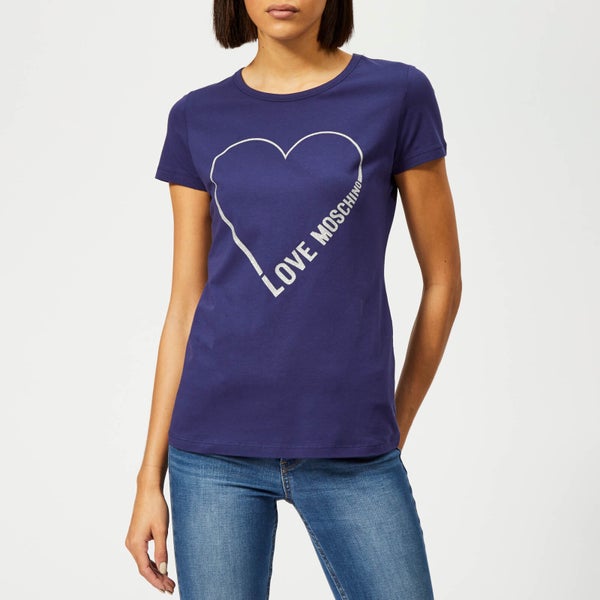 Love Moschino Women's Logo Core T-Shirt - Electric Blue