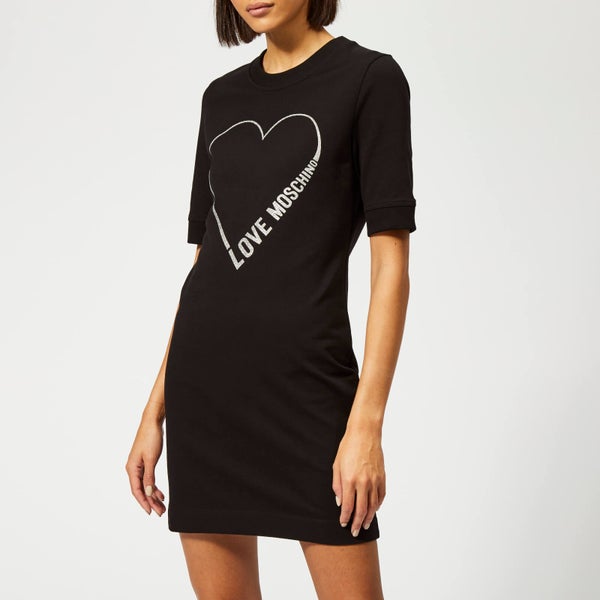 Love Moschino Women's Logo Core Sweater Dress - Black
