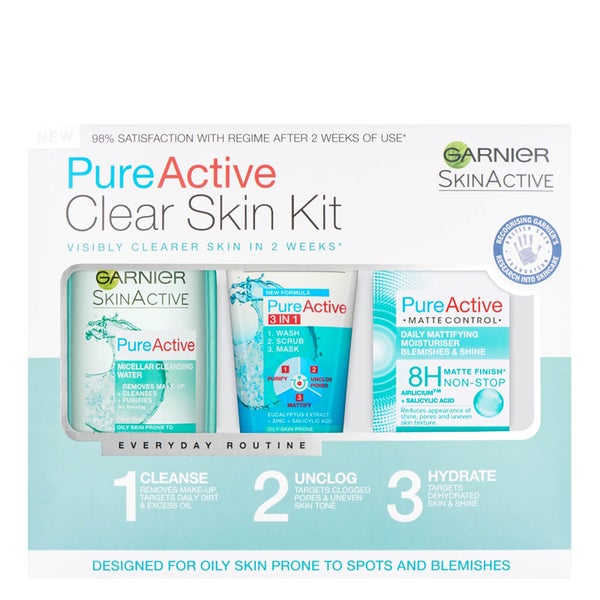 Garnier Pure Active Anti Blemish 3 Step Regime Kit Oily Skin