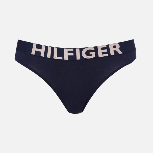 Tommy Hilfiger Women's Logo Bikini Briefs - Blue/Pink
