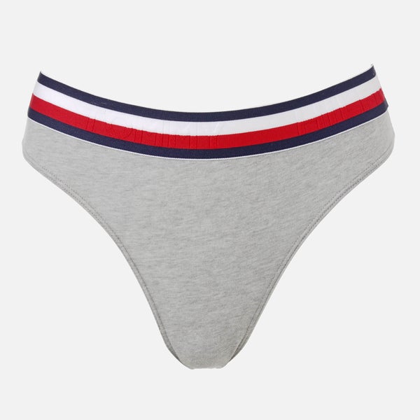 Tommy Hilfiger Women's Logo Stripe Bikini Briefs - Grey