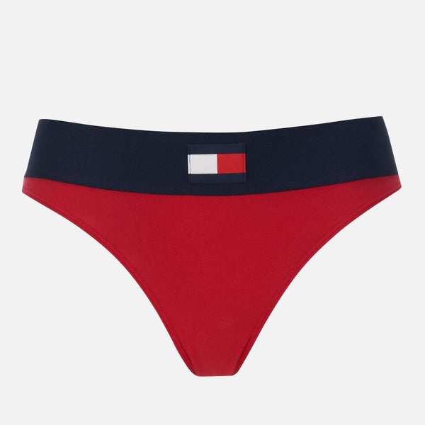 Tommy Hilfiger Women's Logo Band Thong - Red