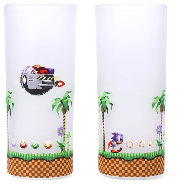 Sonic The Hedgehog Glasses - Set of 2