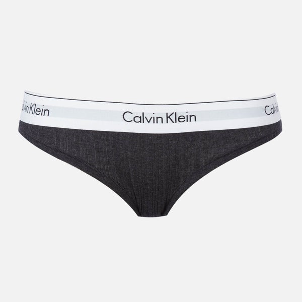 Calvin Klein Women's Cotton Bikini Briefs - Charcoal Heather