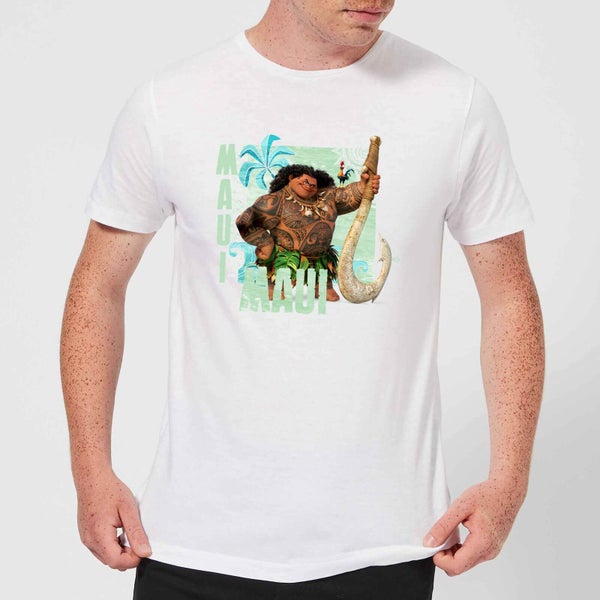 T-Shirt Homme Maui Vaiana, la Légende du bout du monde Disney - Blanc