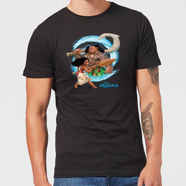 T-Shirt Homme Vague Vaiana, la Légende du bout du monde Disney - Noir