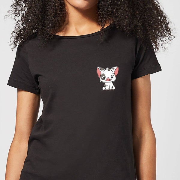 T-Shirt Femme Pua le Cochon Vaiana, la Légende du bout du monde Disney - Noir