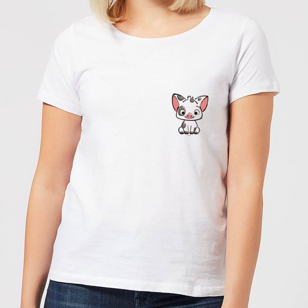 T-Shirt Femme Pua le Cochon Vaiana, la Légende du bout du monde Disney - Blanc