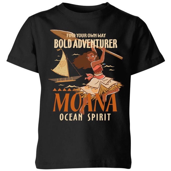 Moana Find Your Own Way Kinder T-shirt - Zwart