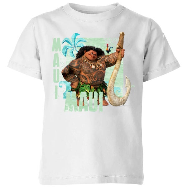 T-Shirt Enfant Maui Vaiana, la Légende du bout du monde Disney - Blanc