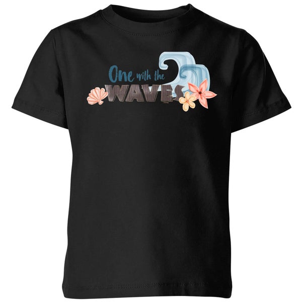 T-Shirt Enfant One With The Vague s Vaiana, la Légende du bout du monde Disney - Noir