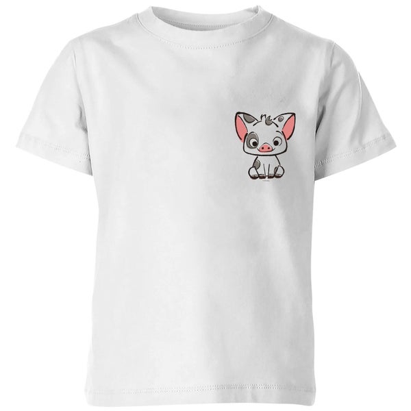 T-Shirt Enfant Pua le Cochon Vaiana, la Légende du bout du monde Disney - Blanc