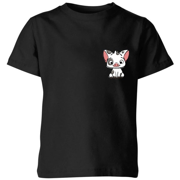 T-Shirt Enfant Pua le Cochon Vaiana, la Légende du bout du monde Disney - Noir