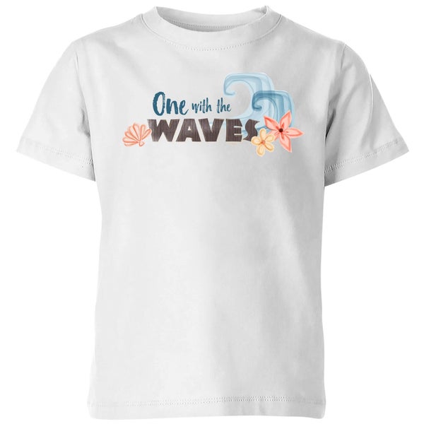Moana One With The Waves Kinder T-shirt - Wit