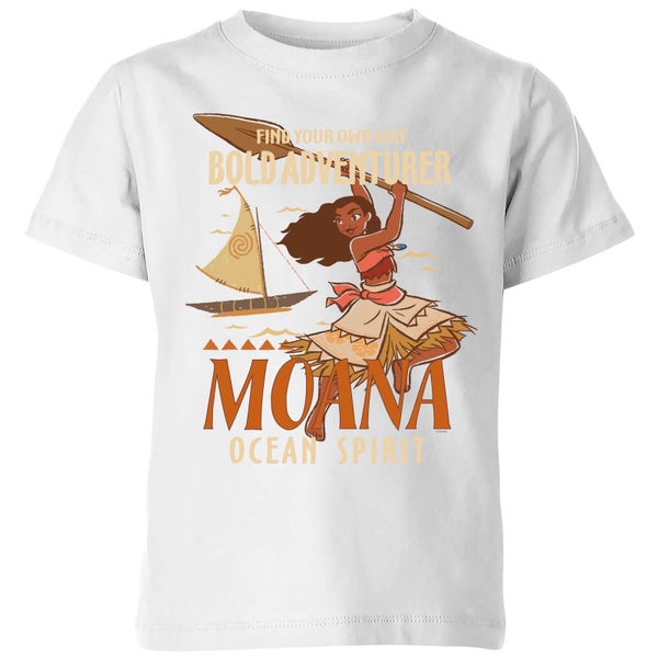 Moana Find Your Own Way Kinder T-shirt - Wit
