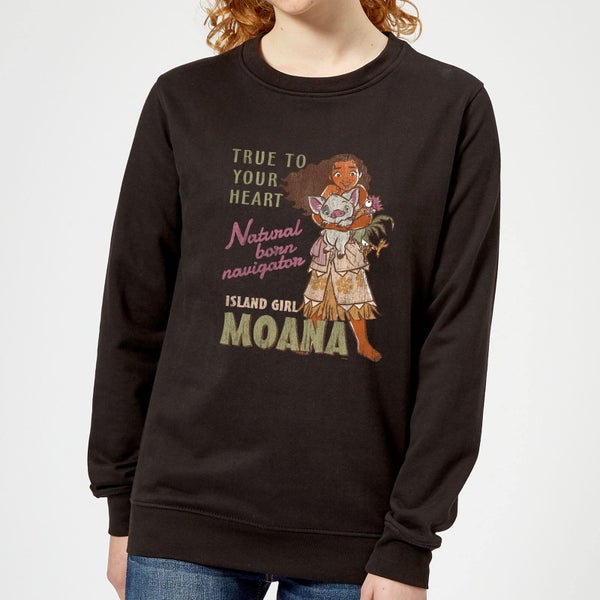 Vaiana (Moana) Natural Born Navigator Damen Pullover - Schwarz