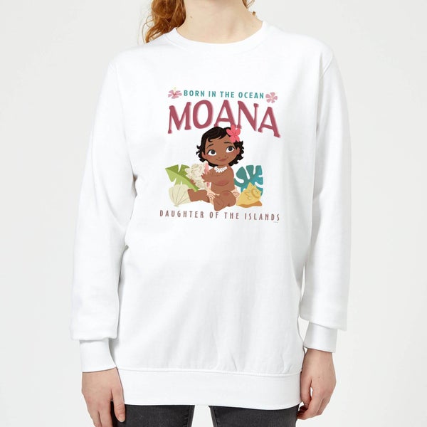 Moana Born In The Ocean Women's Sweatshirt - White