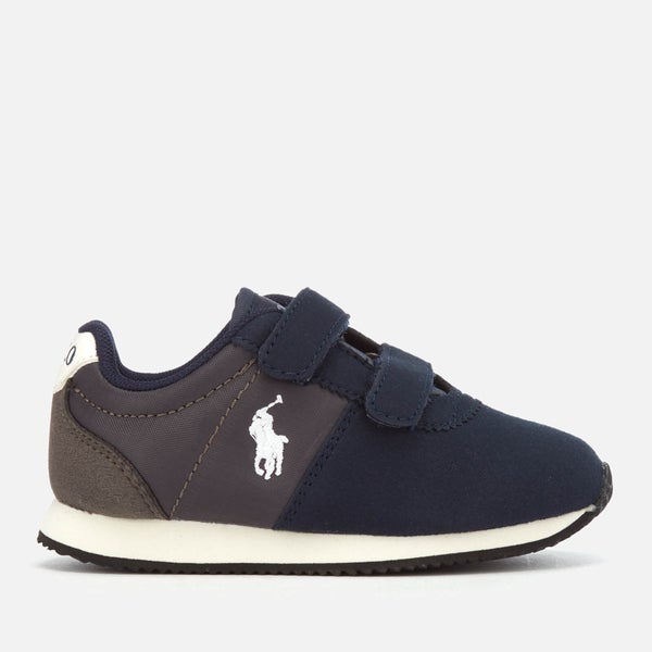 Polo Ralph Lauren Toddlers' Brightwood EZ Velcro Runner Style Trainers - Navy/Charcoal