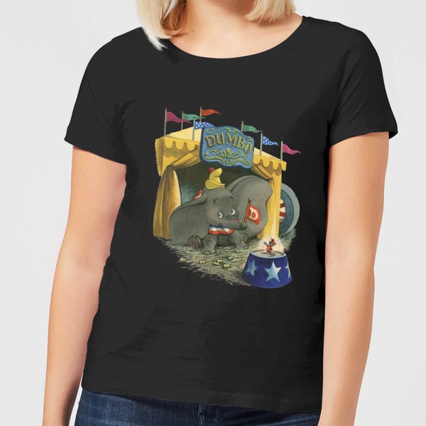 T-Shirt Femme Cirque Dumbo Disney - Noir