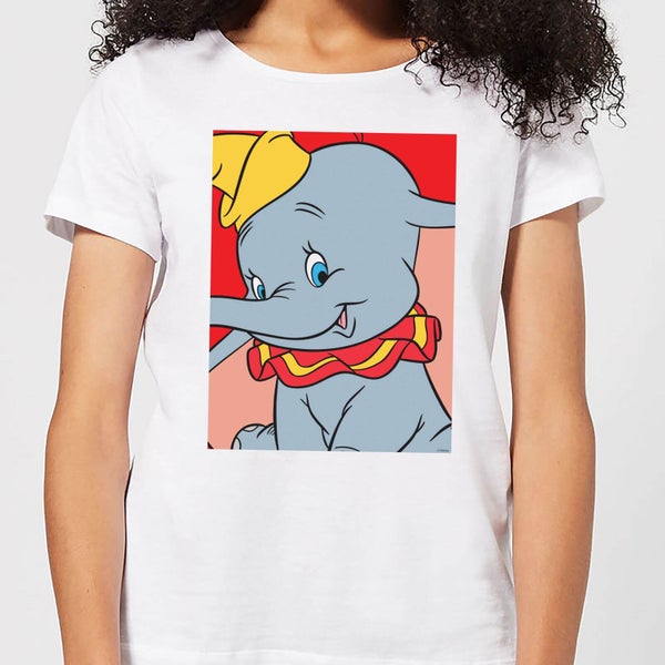 T-Shirt Femme Portrait Dumbo Disney - Blanc