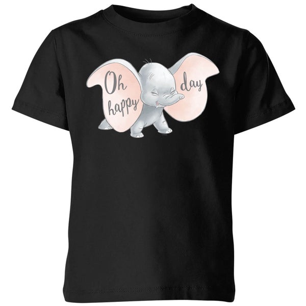T-Shirt Enfant Happy Day Dumbo Disney - Noir