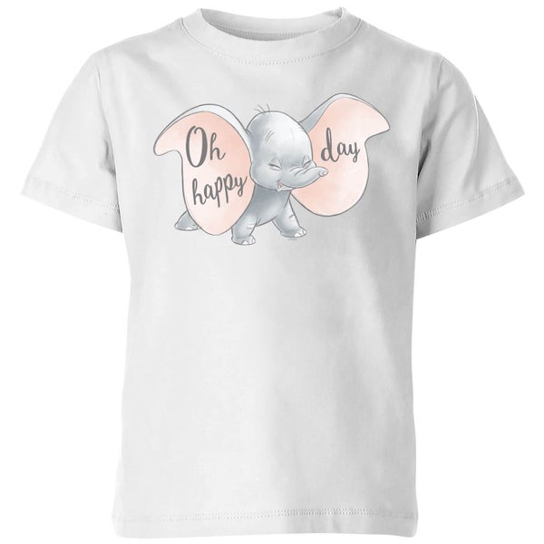 T-Shirt Enfant Happy Day Dumbo Disney - Blanc