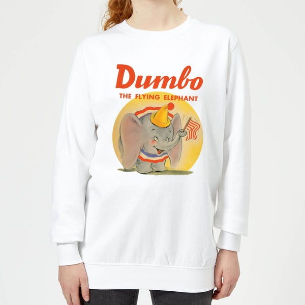 Sweat Femme Flin Eléphant Vintage Dumbo Disney - Blanc
