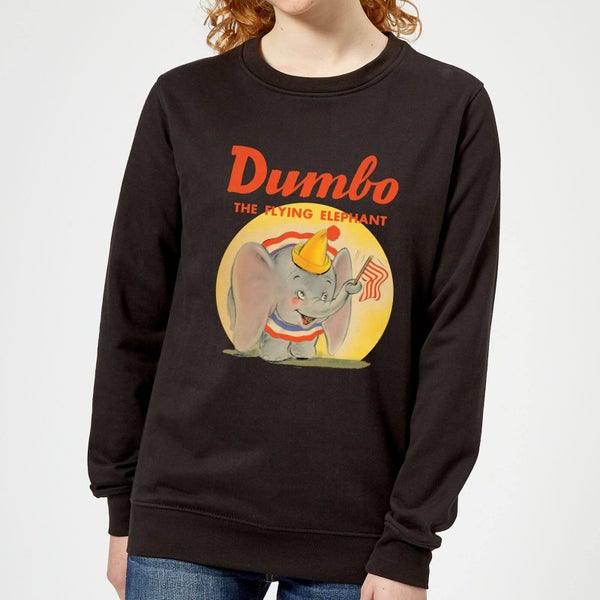 Dumbo Flying Elephant Women's Sweatshirt - Black
