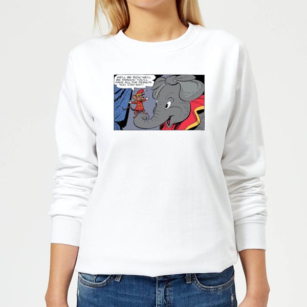 Sweat Femme Dumbo et Souris Dumbo Disney - Blanc