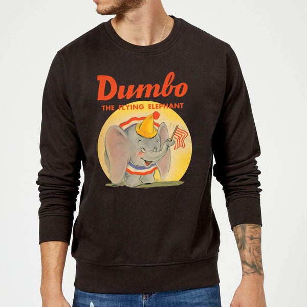 Sweat Homme Flin Eléphant Vintage Dumbo Disney - Noir