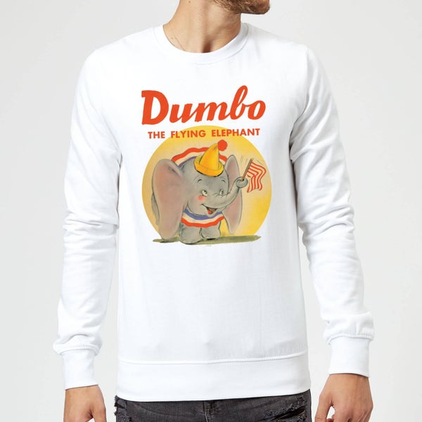 Sweat Homme Flin Eléphant Vintage Dumbo Disney - Blanc