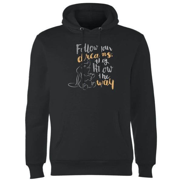 Sweat à Capuche Homme Follow Your Dreams Dumbo Disney - Noir