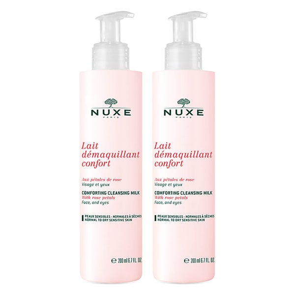 NUXE Duo Rose Petals Cleansing Milk (2 x 200ml) (Worth £29)