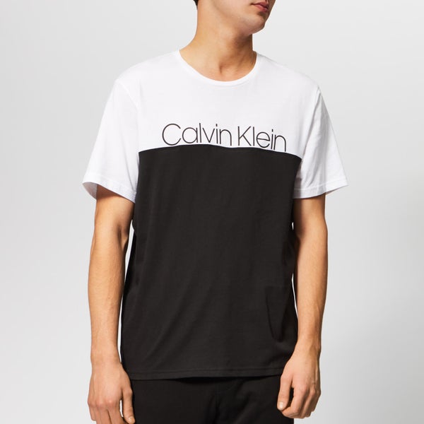 Calvin Klein Men's Short Sleeve Crew Neck Logo T-Shirt - White