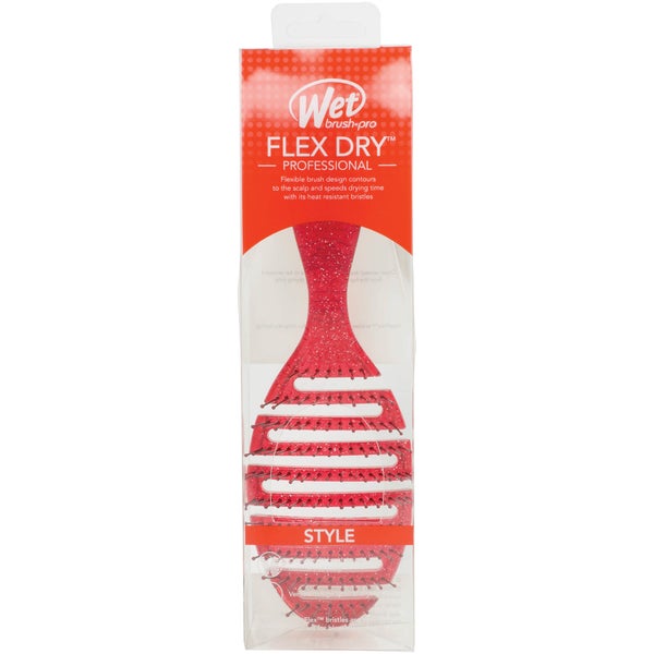 WetBrush Holiday Flex Dry Hair Brush - Red Glitter