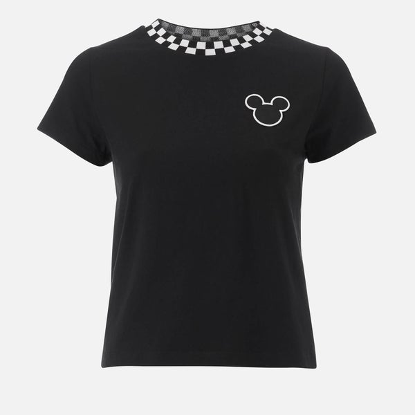 Vans Women's Checkerboard Mickey T-Shirt - Black