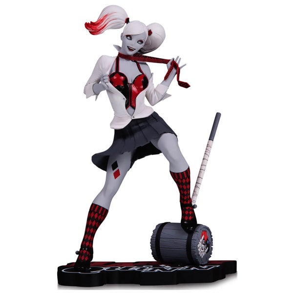 DC Collectibles Harley Quinn Red, White and Black Statue by Guillem March 17cm