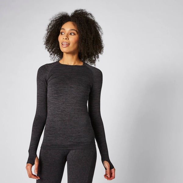 Inspire Seamless Long-Sleeve Top - Slate - XS