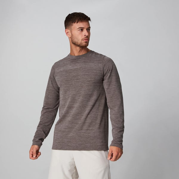 MP Aero-Knitted Long Sleeve T-Shirt - Driftwood Marl