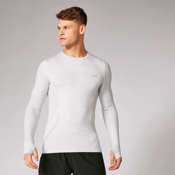 Seamless Long Sleeve T-Shirt - Silver - XS