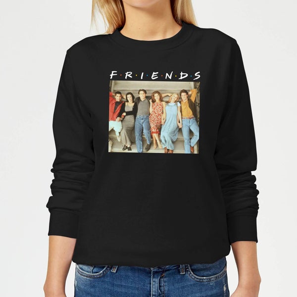 Friends Retro Character Shot Damen Pullover - Schwarz