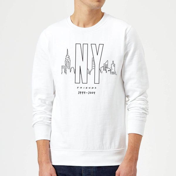 Sweat Homme Skyline New York - Friends - Blanc