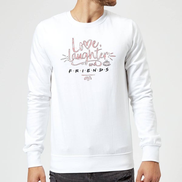 Sweat Homme Love Laughter - Friends - Blanc