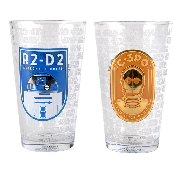 Star Wars R2-D2 and C-3PO Large Glasses (Set of 2)