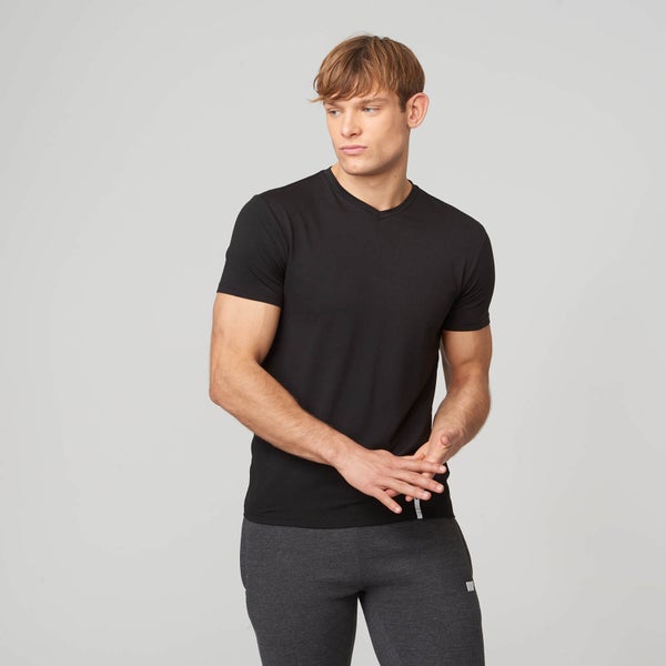 Myprotein Luxe Classic V-Neck T-Shirt - Black